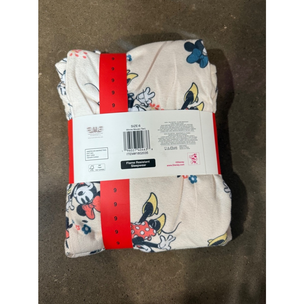 Girls Disney Minnie Mouse Pajamas Size 6 Pink new - Picture 3 of 3
